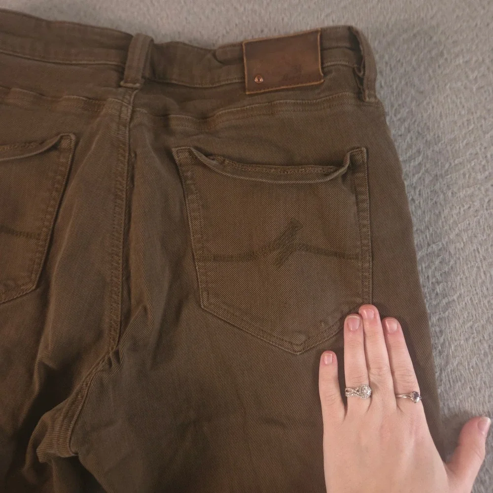 34 Heritage Jeans Mens 34x30 Brown Straight Leg Stretch Cotton Comfort Denim